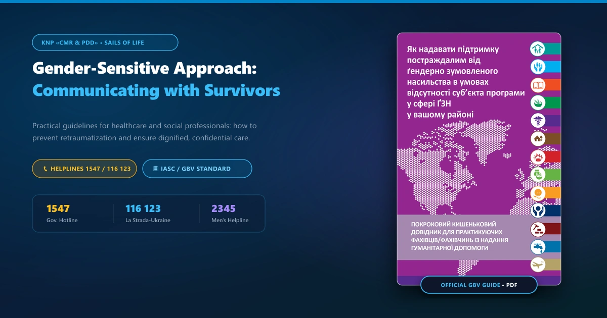 Adhering to a Gender-Sensitive Approach When Communicating with Survivors