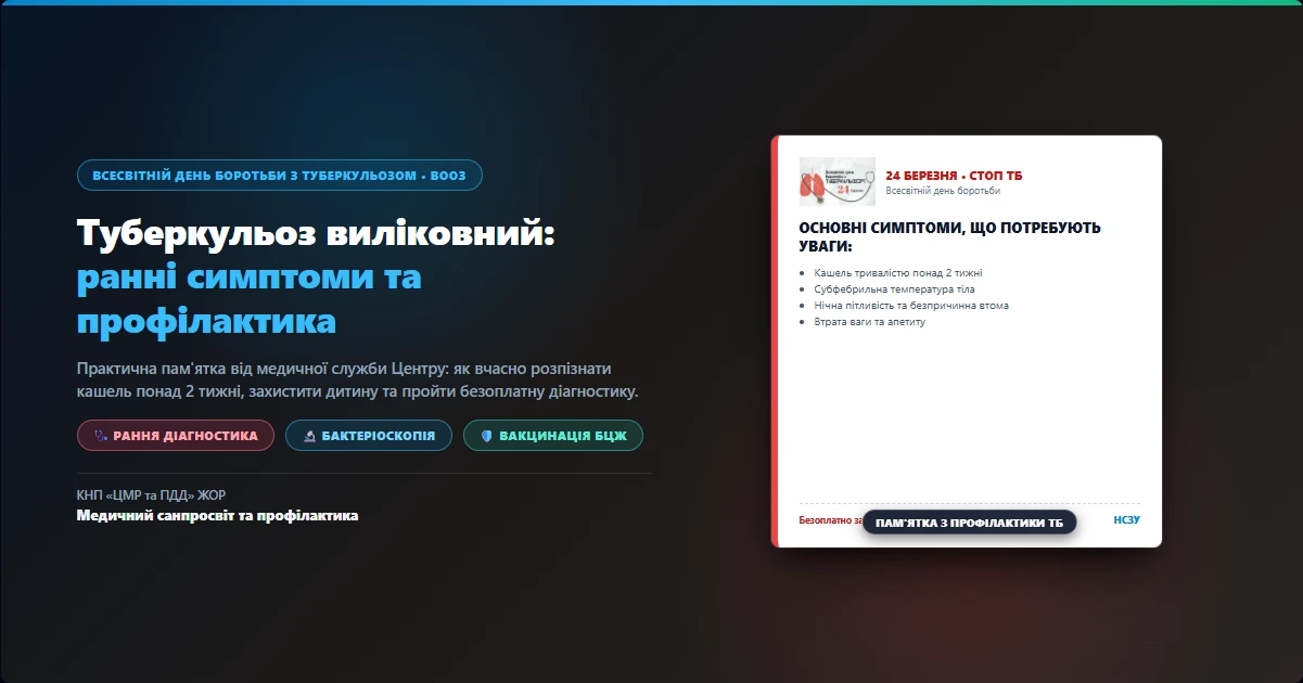 Всесвітній день боротьби з туберкульозом: чому це стосується кожного? (1)